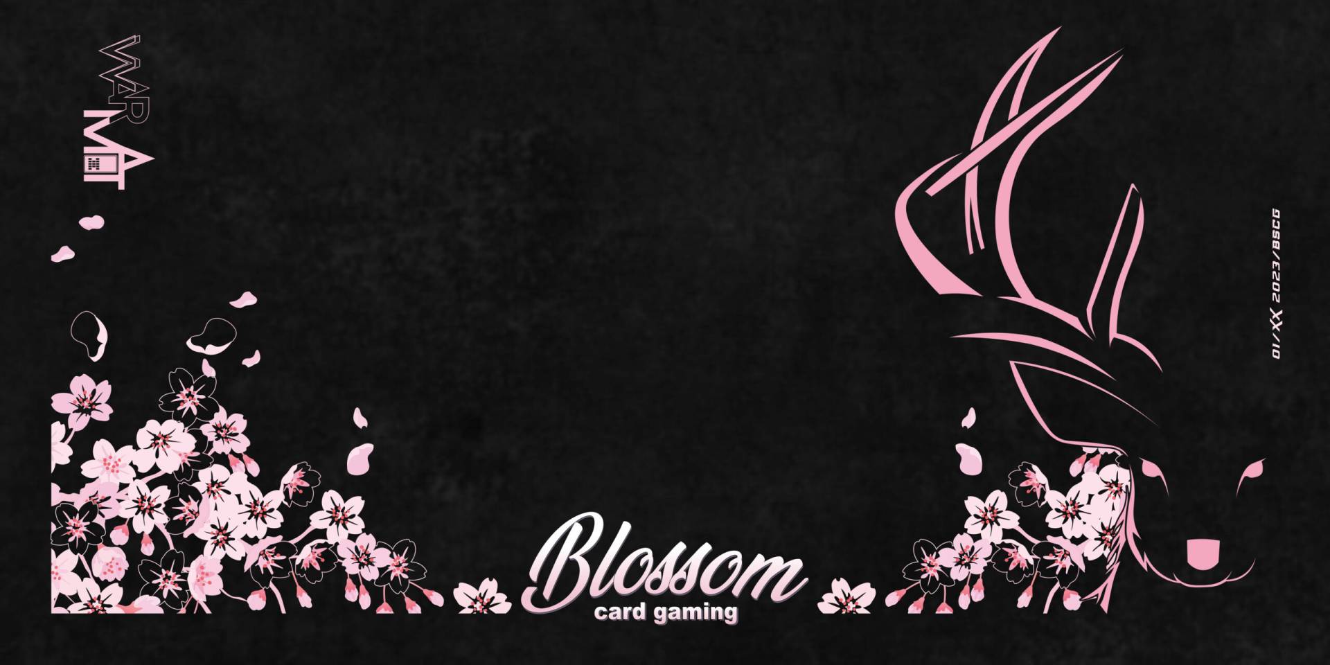 Tapis sur le theme de la team blossom card gaming fleur de cerisier